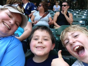 July - In Marinette to celebrate kid birthdays and take in a Brewers game!
