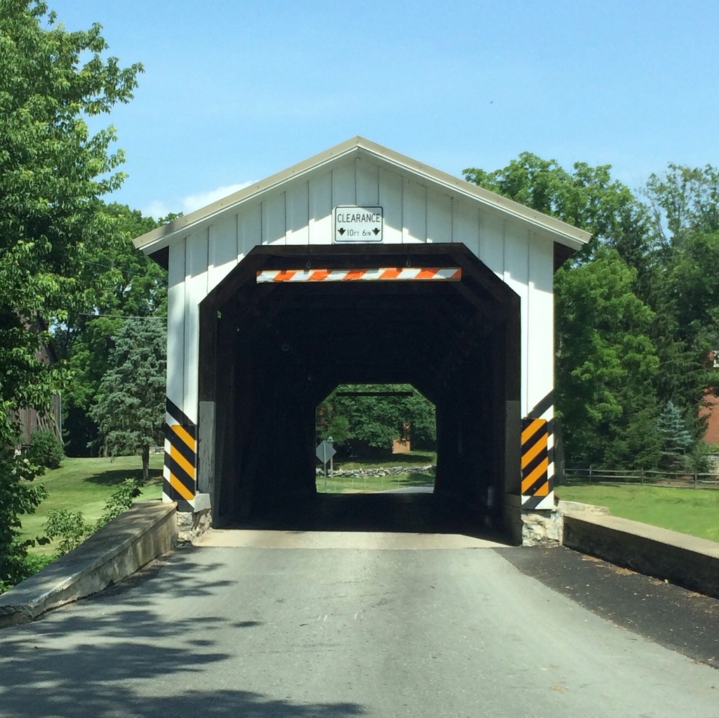Amish covered bridges...this time with sunshine