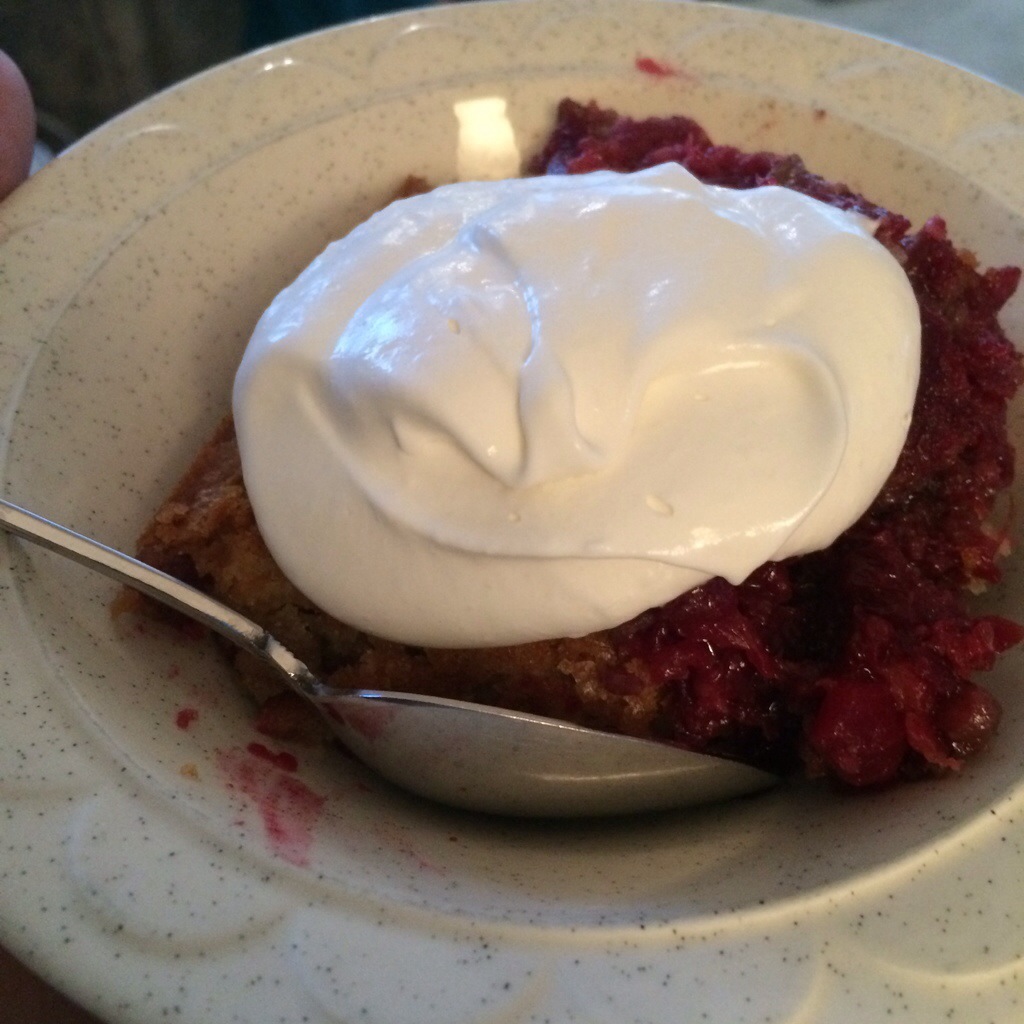 Leftover cranberry pie for breakfast!