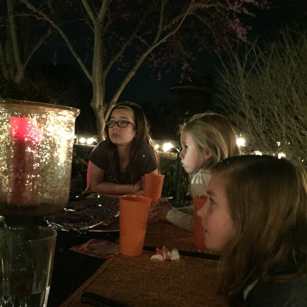 Pondering space exploration while dining under the stars
