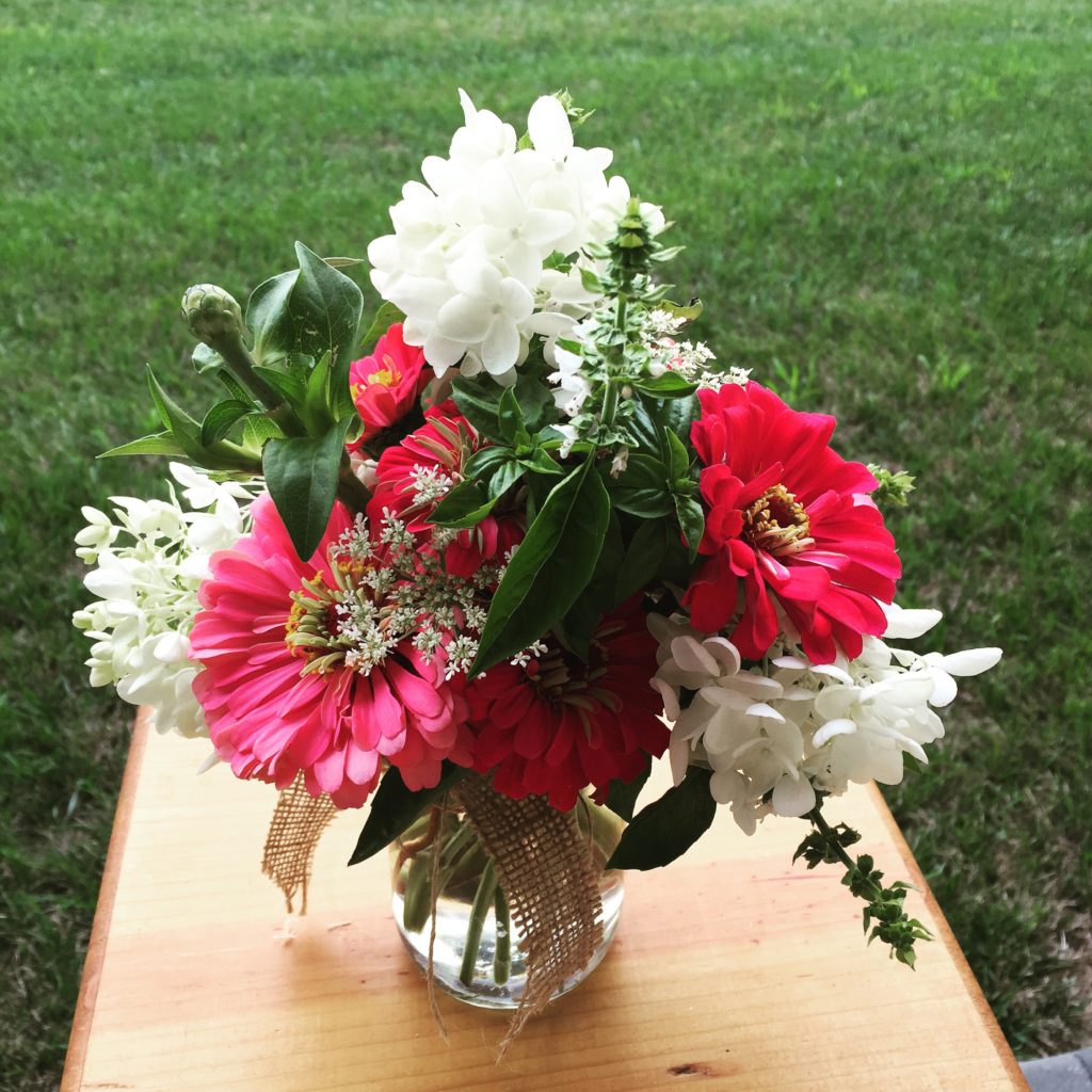 Artful & Aromatic: Zinnias & Basil from the Farm Stand